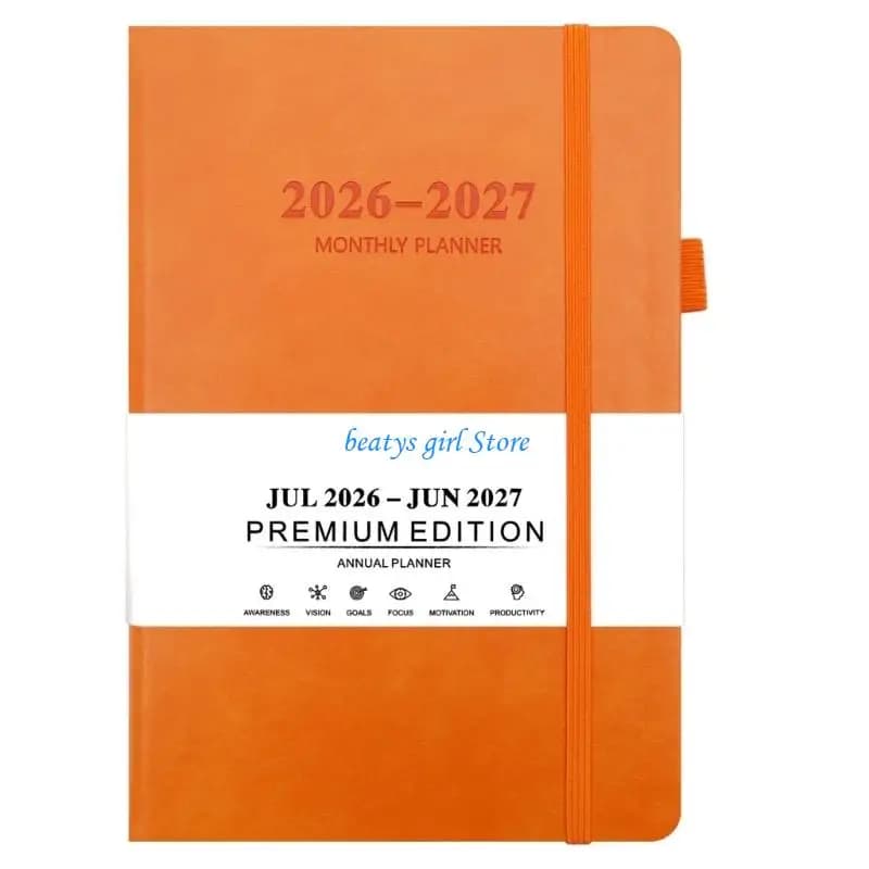 C7AB 2026-2027 Daily Journal Notebook 384 Pages Lined PU Leather Academic Planner