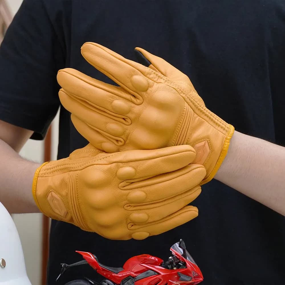 Guanti da moto in pelle Guanti da moto da uomo Wome Anti-caduta Luva Guanti da equitazione da motocross Guanti touch screen da moto impermeabili