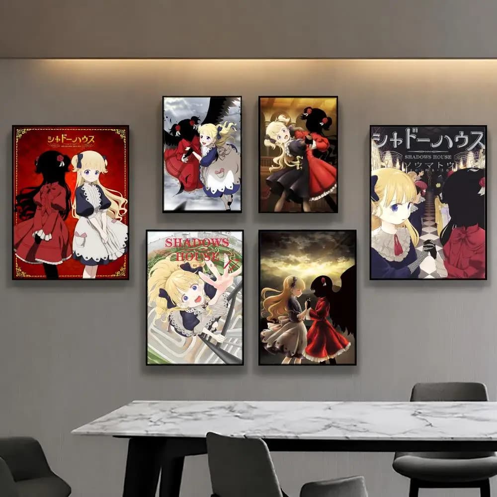 anime Shadows House Poster Posters Anime Room Decor Decoration Movie Backpack Wall Interior Music Wall Art