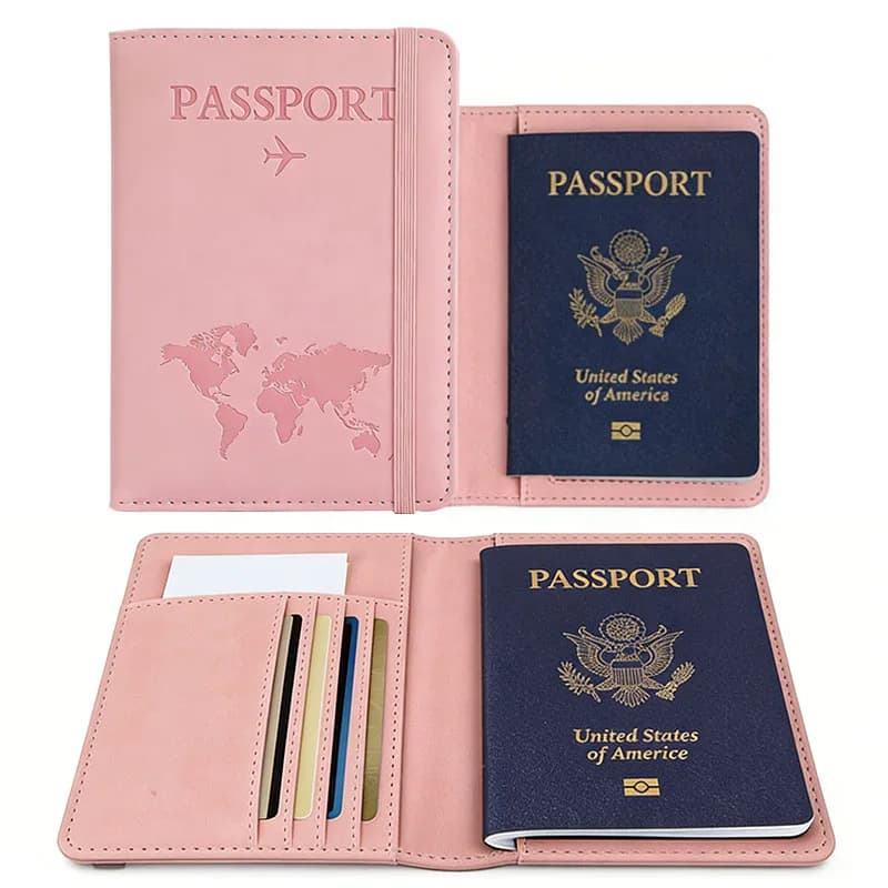 Nuovo Porta Passaporto per Accessori da Viaggio/Custodia Porta Passaporto per Accessori da Viaggio, Porta Passaporto per Donna/Uomo