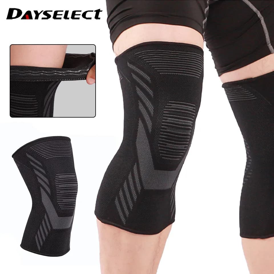1 pz protezione del ginocchio in silicone antiscivolo stabilizzare la rotula previene la tensione muscolare forza elastica su tutti i lati ginocchiere unisex