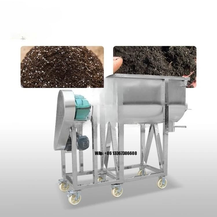 Industrial Mixer for Mushroom Substrate, Horizontal Mixer for Stainless Steel Tape, Mixing Equipment