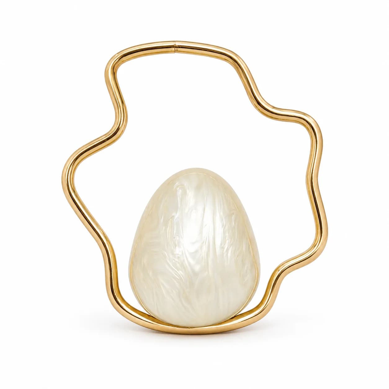 Women Acrylic Mini Egg Bag Cute Pearl Evening Clutch Bag Wedding Party Luxury Purse Handbag Designer