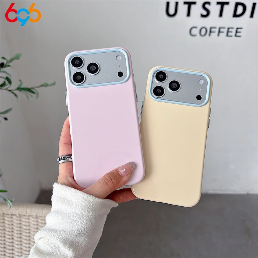 Protective Cases For IPhone 17Pro 16/15/14/13 Pro Max Soft Liquid Silicone Slim Shockproof Cover Candy Color Case Men Women
