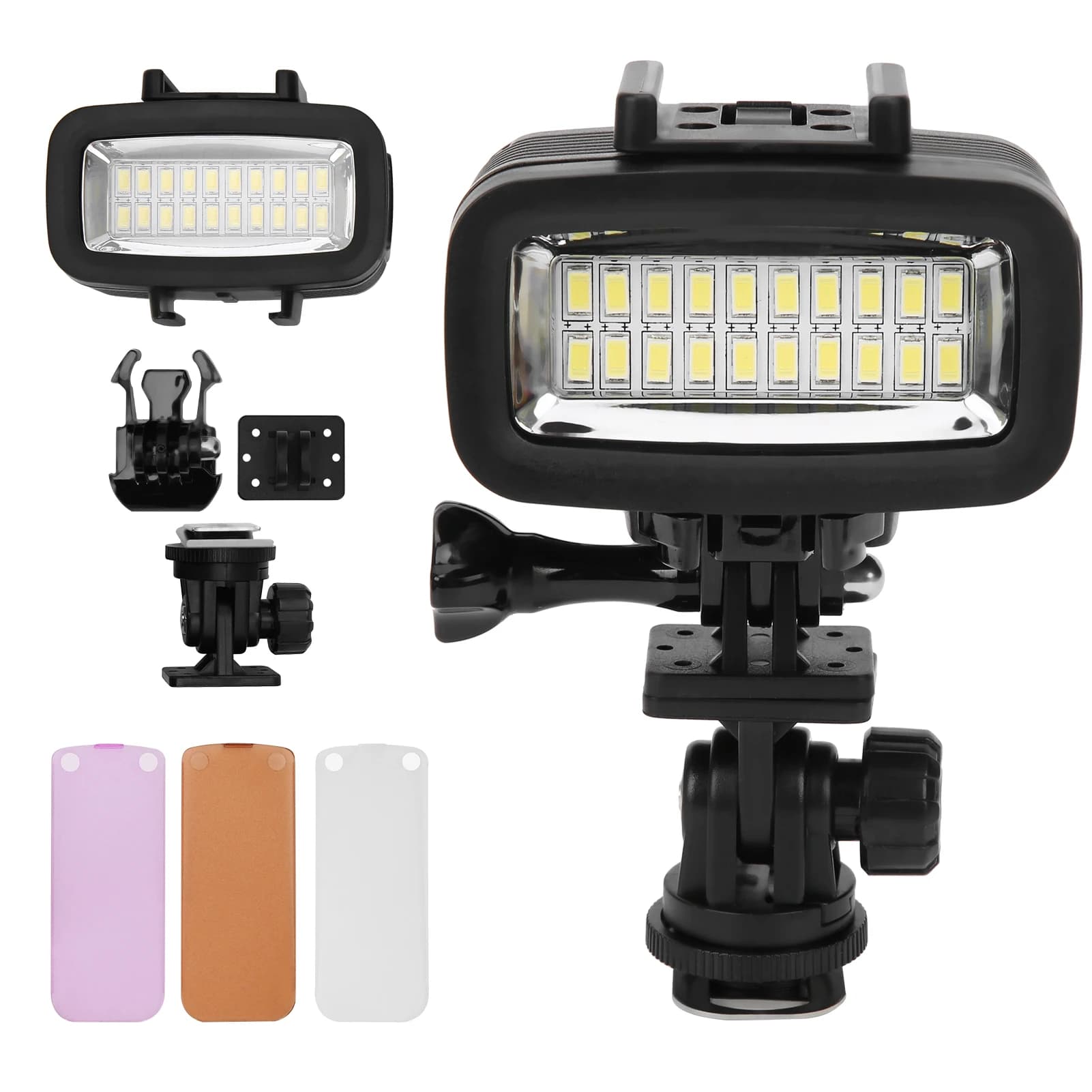 Luce di riempimento per fotografia subacquea da 40 m Luce video a LED per fotocamera subacquea impermeabile 5500K nuovo