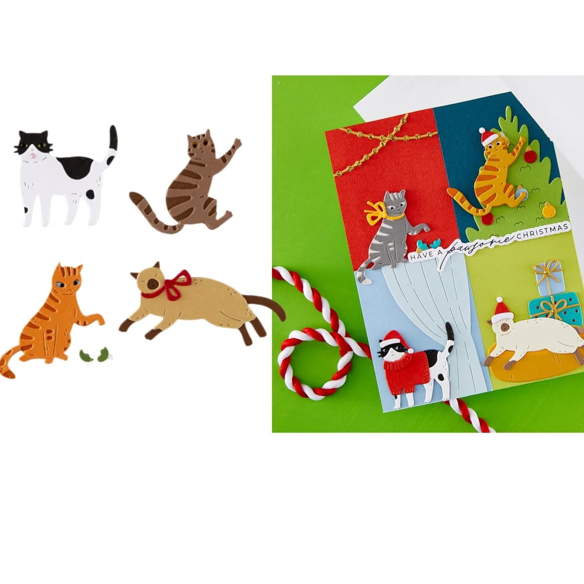 Cats Collection Dies 2026 Christmas New Cutting Die for DIY Making Card Scrapbook Embossed Paper Craft Decoration Supplies
