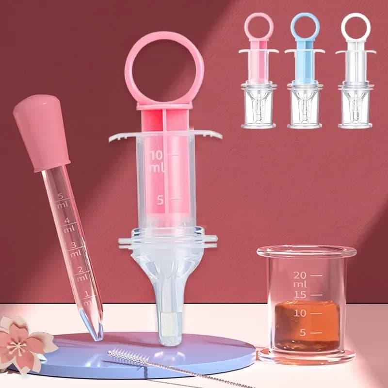 Alimentatore a forma di siringa per bambini Alimentatore per medicinali con contagocce per neonati Alimentatore per aghi Spremere Dispenser per contagocce per medicinali Ciuccio Roba per bambini