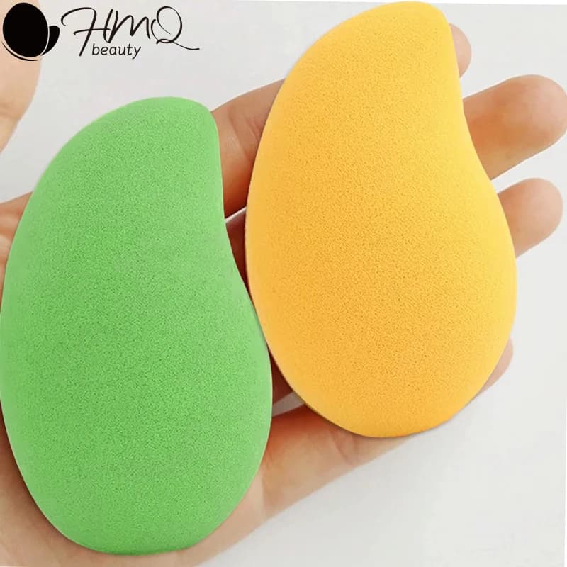 12/2 pieces mango shape soft sponge for makeup face beauty cosmetic powder breath for foundation concealer cream makeup tools blender