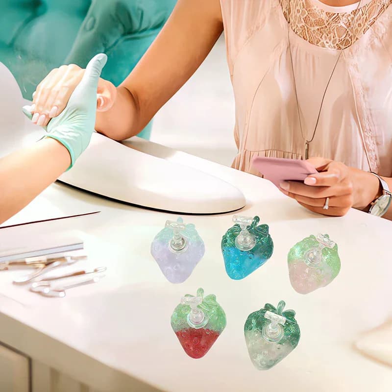 Set di supporti magnetici per unghie fragola Espositore per pratica Unghie finte che mostrano scaffale Espositore per smalto gel Presentazione Borad