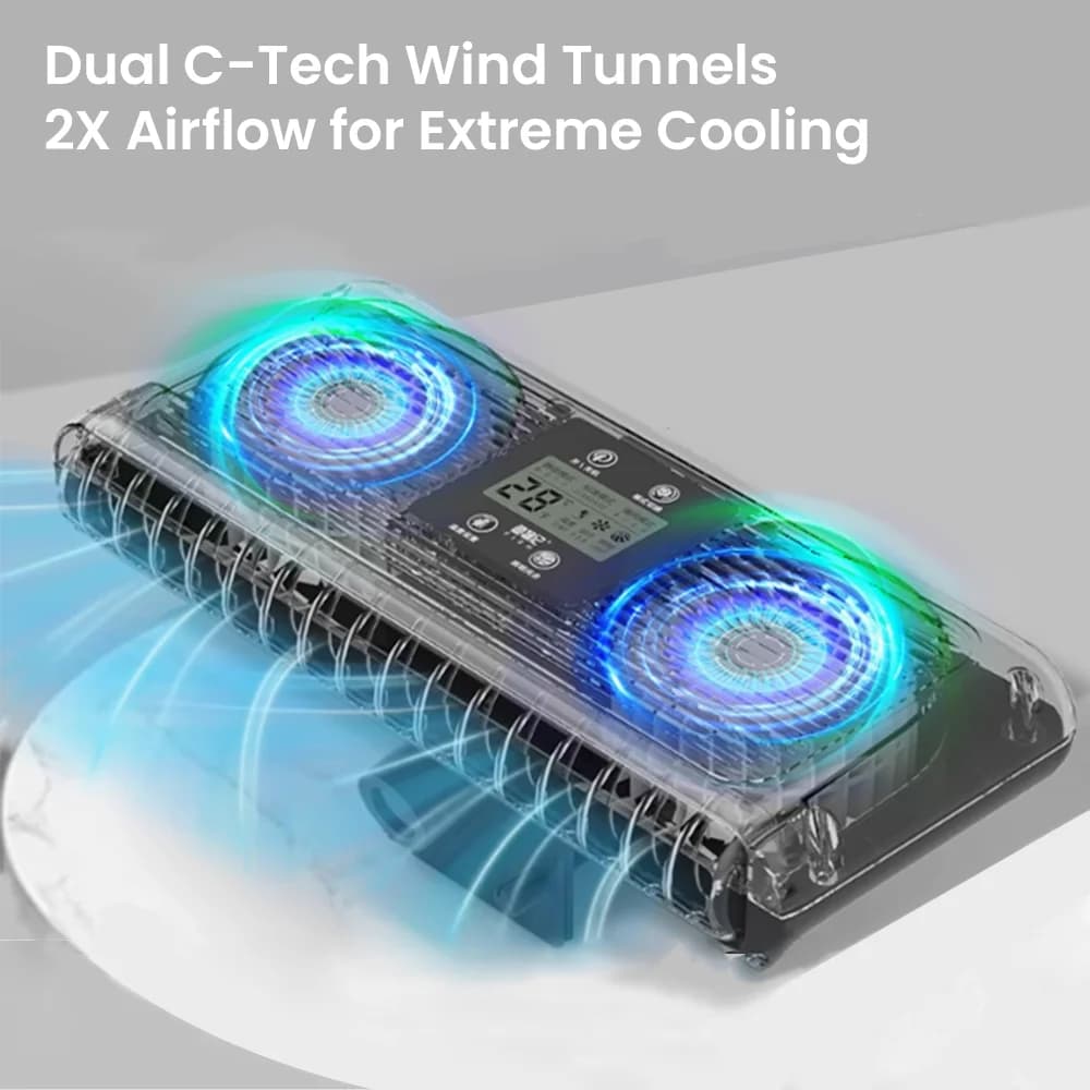 Fish Notes Aquarium Intelligent Cooling Fan Radiator Advanced Noise Reduction Technology Coral Reef Aquarium
