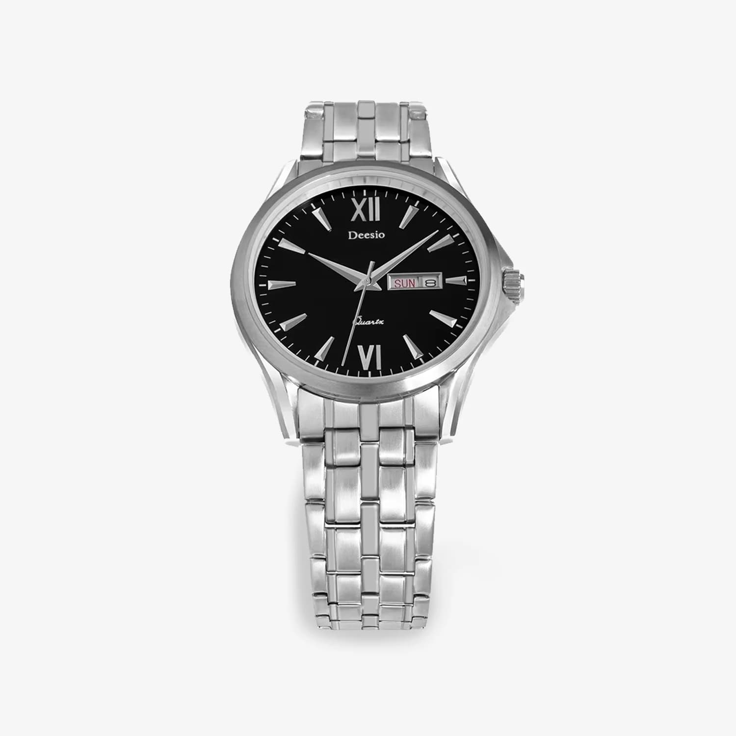 Deesio Men Sport Chronograph Watch Japanese GM02-3H Quartz Movement Stainless Steel Waterproof Date Display Wristwatch Men Gift