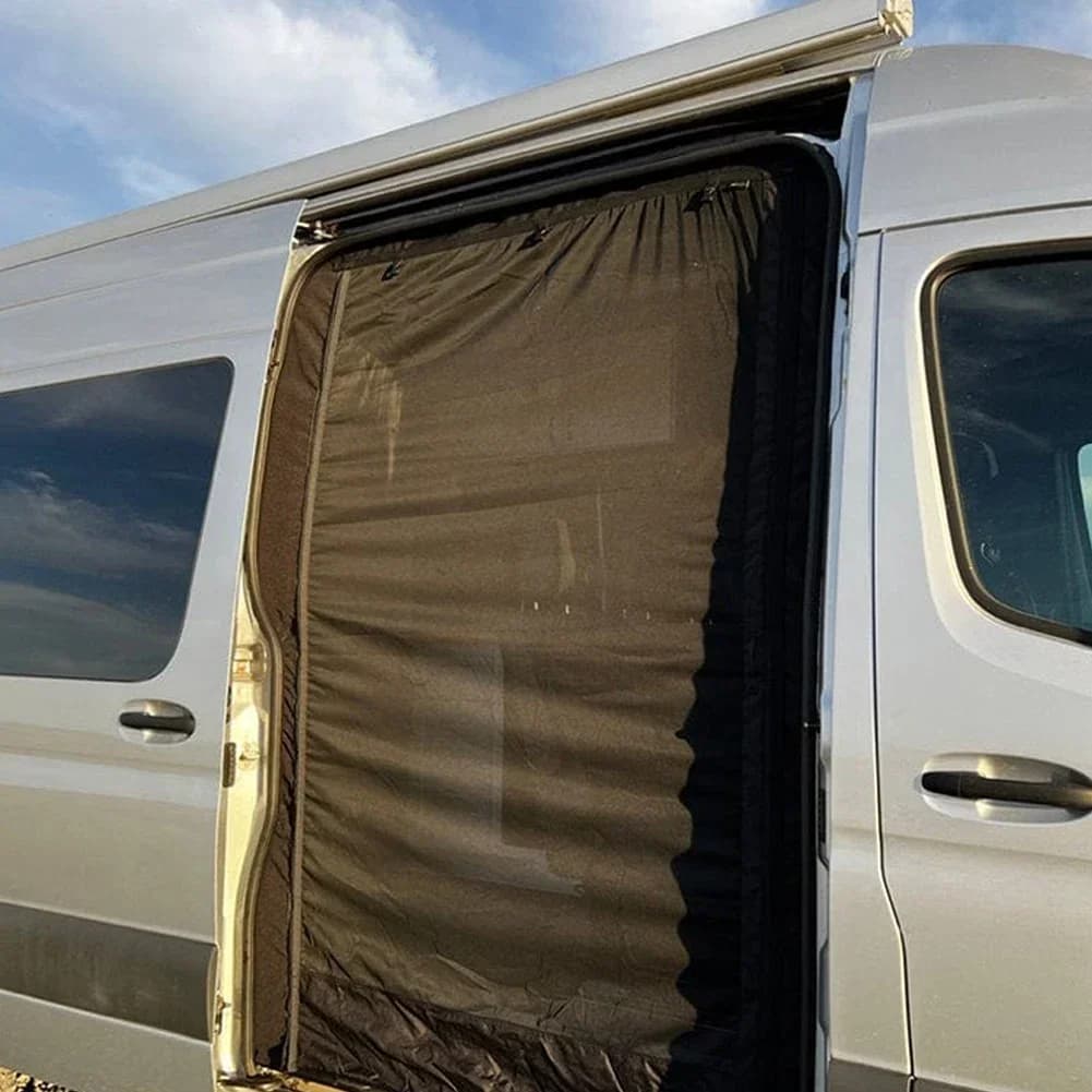 Motorhome-port screen with network closure, network door curtain for trailer, camper, caravan, insects, car accessories