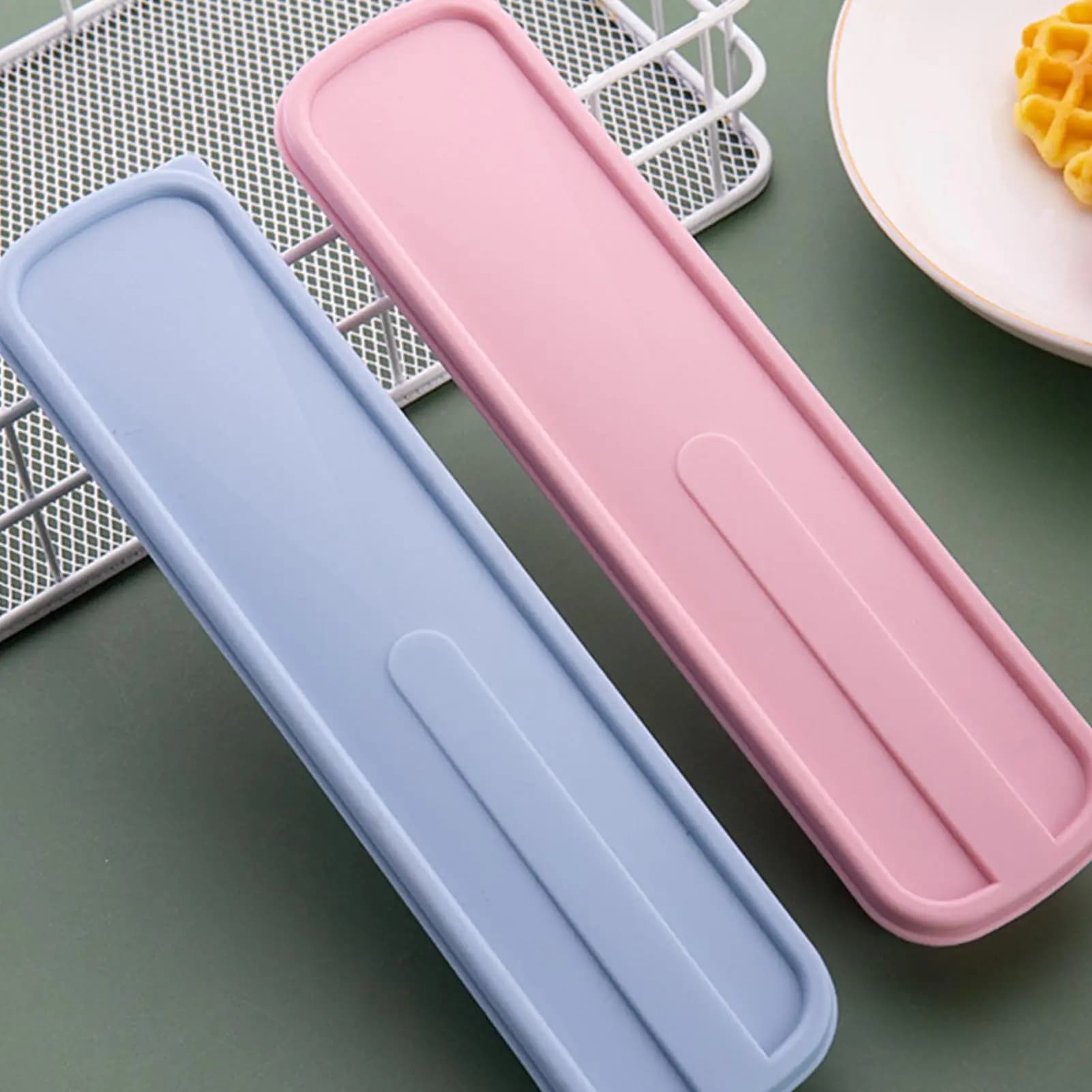 Scatola portaoggetti portatile per stoviglie Posate ecologiche Accessori da viaggio leggeri per campeggio scolastico Escursionismo Lavoro Pranzo Picnic