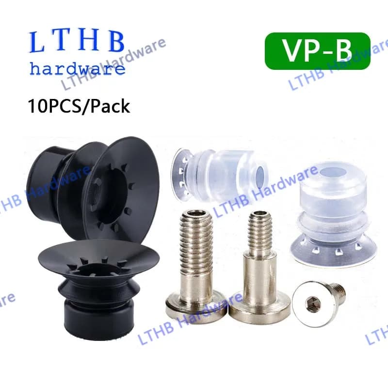 Pneumatic Vacuum Suction Cup Silicone/NBR Double Layers Nozzle Sucker VP10BS/VP20BS for Automation Machine Robot Accessories
