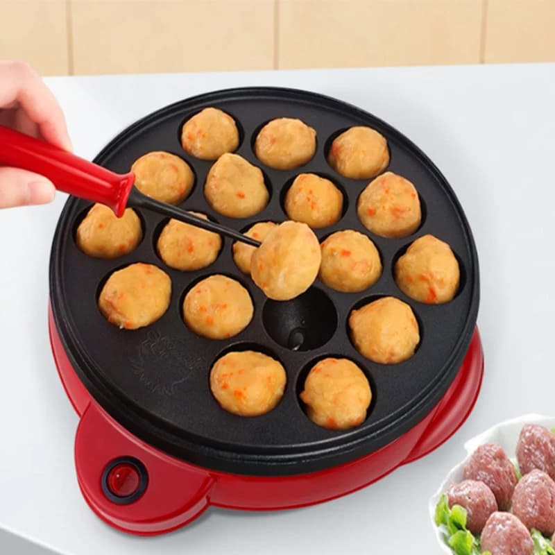 220V Chibi Maruko Macchina Da Forno Elettrica Domestica Takoyaki Maker Polpo Palline Grill Pan Strumenti di Cottura Professionali