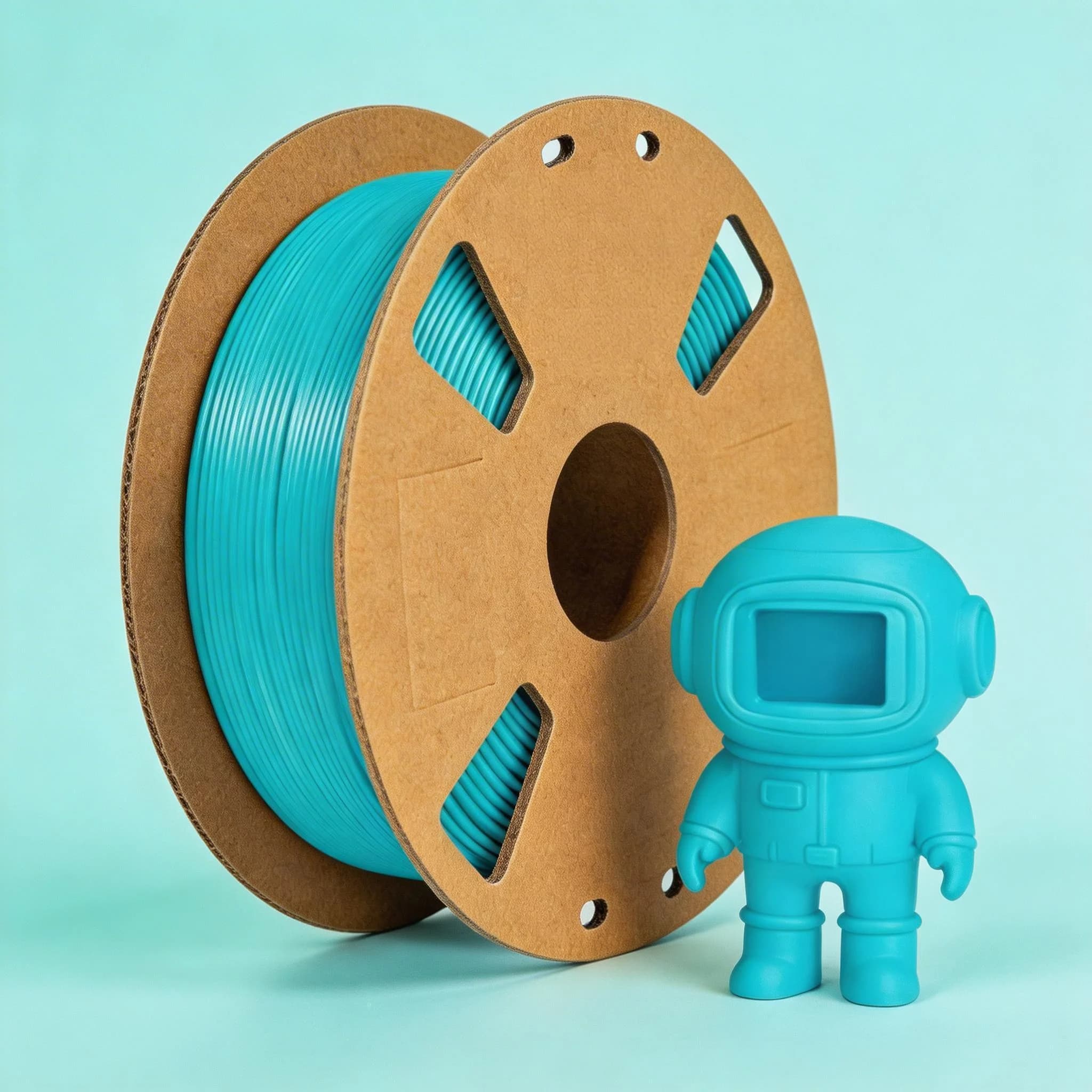 Filamento PLA Opaco 1.75mm, Colore Blu Lago, Bassa Deformazione, Minimi Segni di Strato, Precisione Dimensionale +/- 0.02mm, 1kg (2.2lb)