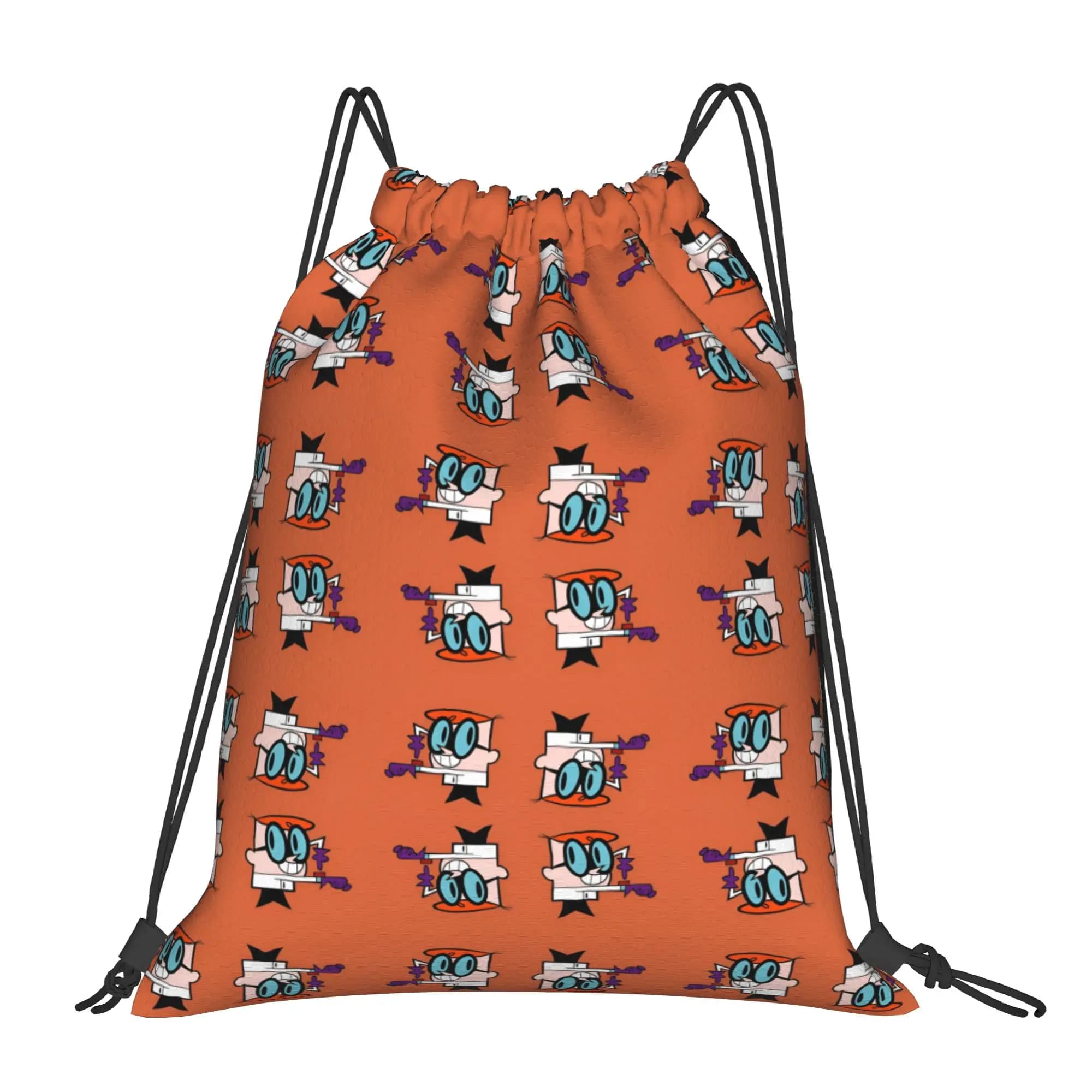Custom Dexter's Experimental Adventure Drawstring Bag Women Men Portable Gym Sports Sackpack Slapstick Shopping Backpacks