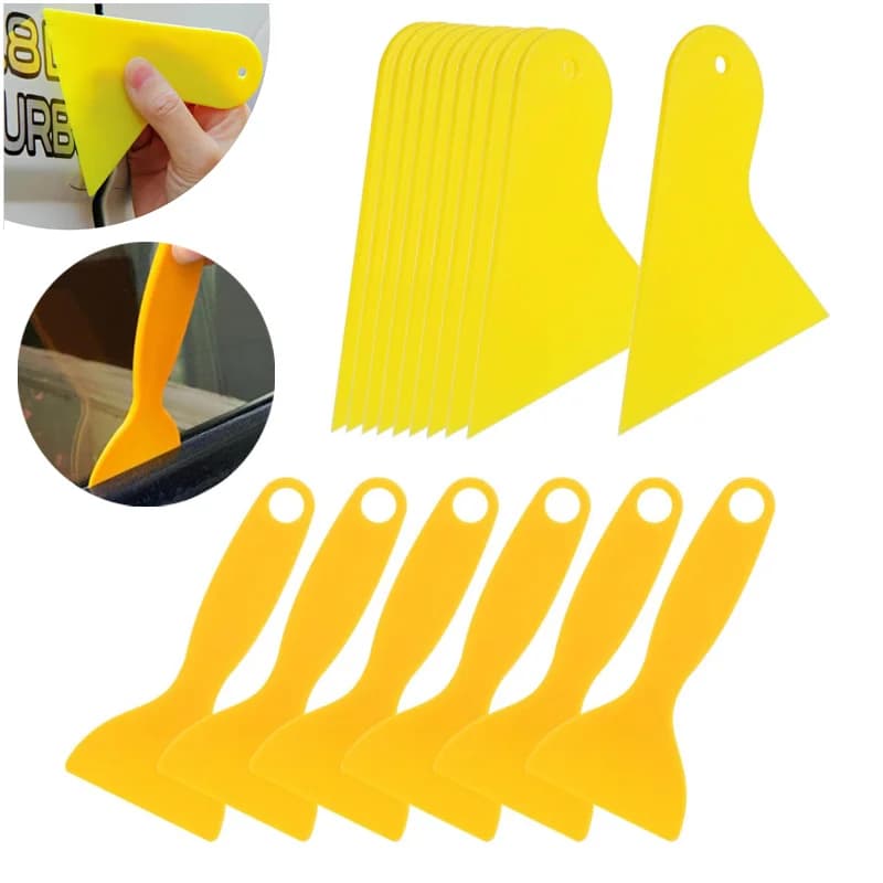 6/12pcs Plastic Scraper Car Auto Clean Tool Window Cleaner Windshield Snow Shovel Air Bubble Remover Vinyl Squeegee Knife