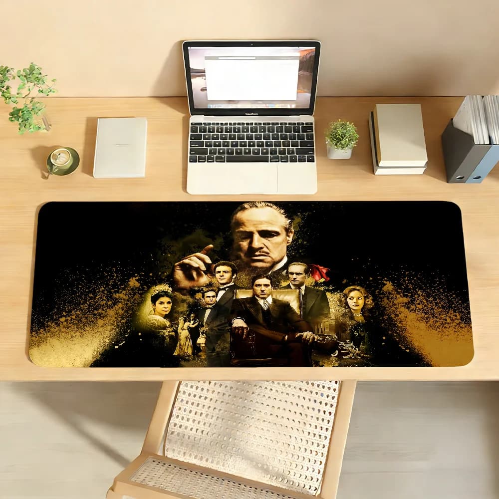 Tappetino per mouse del film Il Padrino, tappetino da scrivania antiscivolo, accessori per PC e laptop, tastiera da ufficio in gomma, decorazione per giocatori