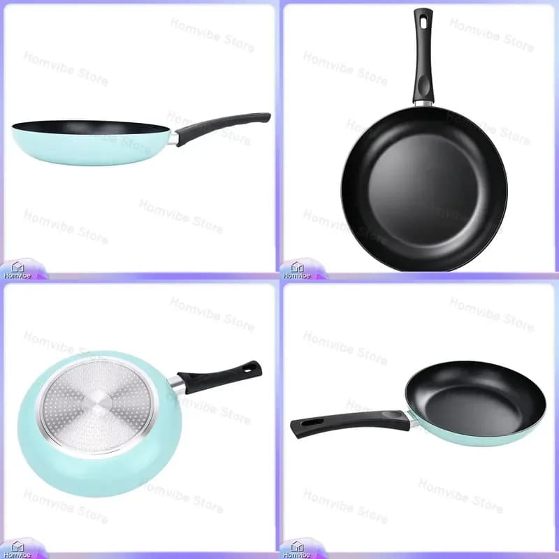 Non-Stick Frying Pan Stainless Steel 304 Honeycomb Coating Induction Compatible Cookware Set Kitchen Utensil Fast Delivery