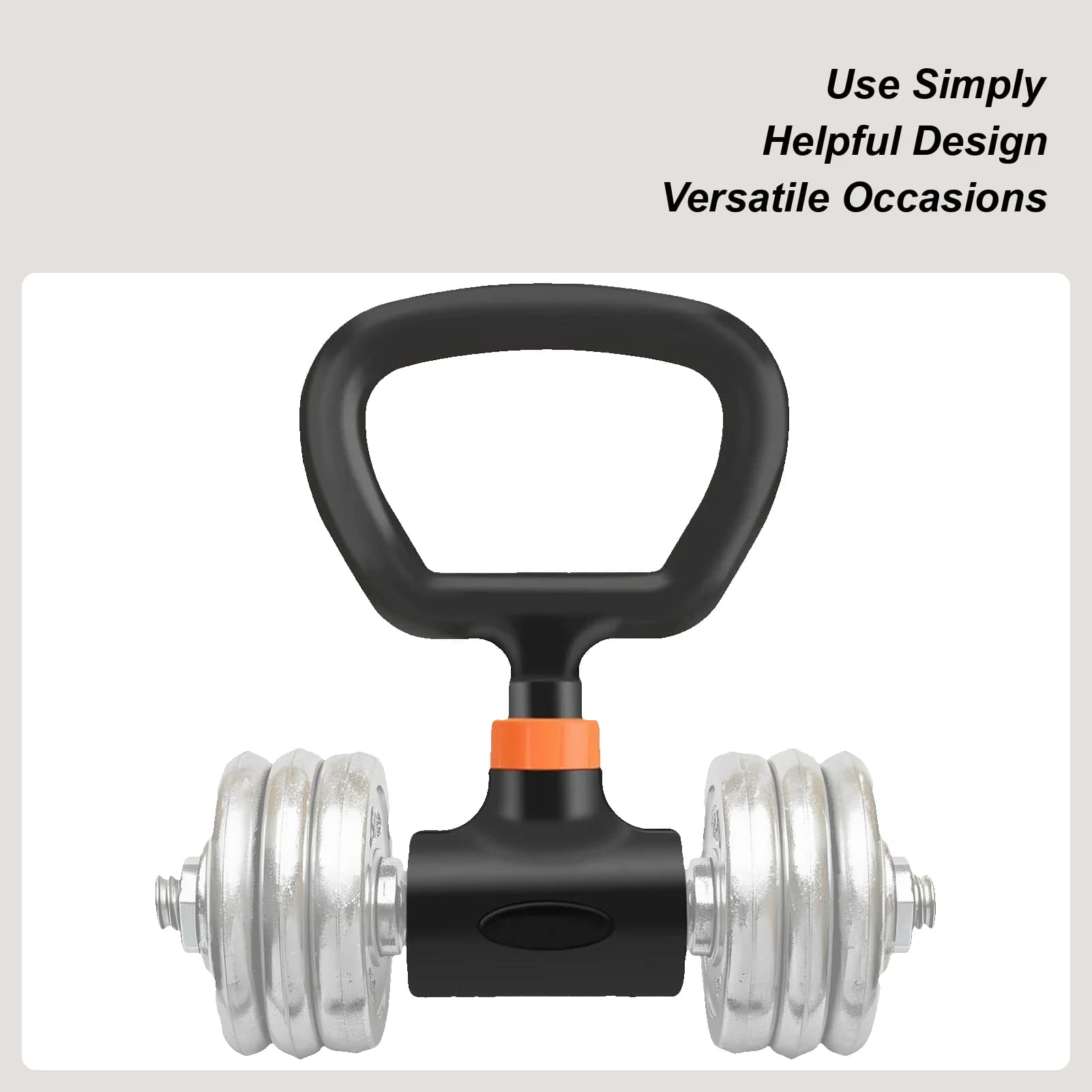 Kettlebell Converter with Handlebars Kettlebell Handle Grips Adjustable Training Equipment Attachment for Home Gym Strength
