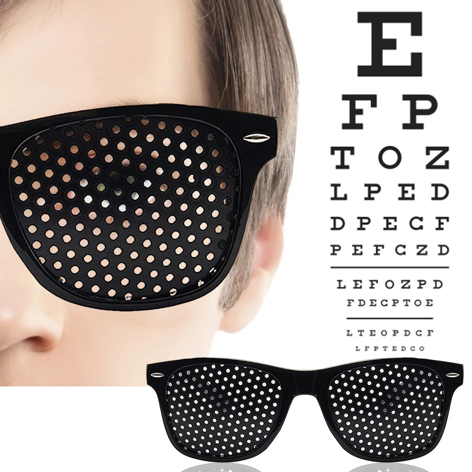 Anti-myopia eyeglasses Astigmatism View correction Fatigue Eyewear with stenopeic hole with holes for men Woman Eyewear for viewing improvement