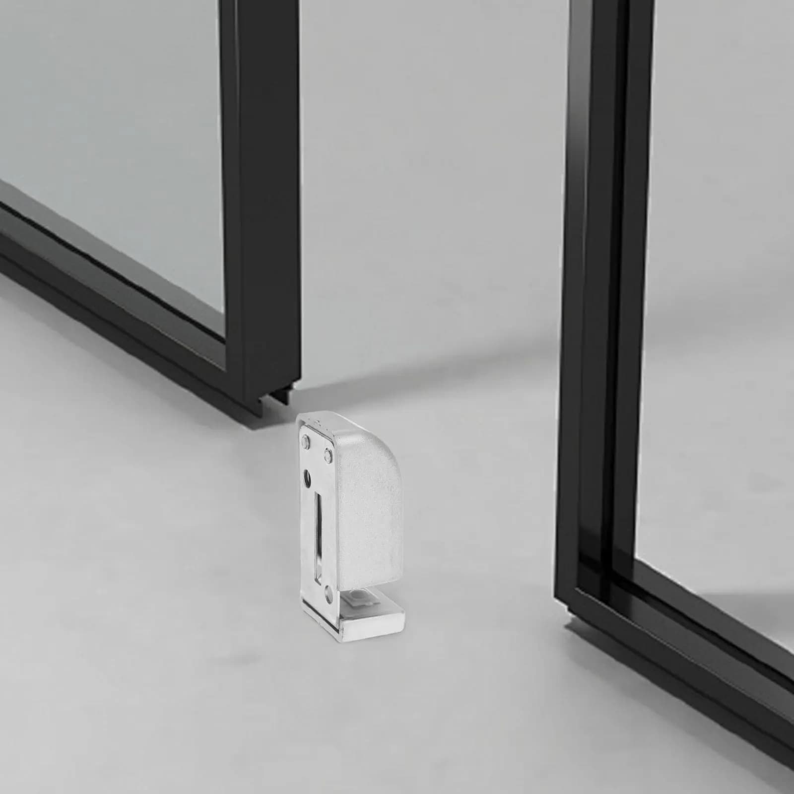 2 Pezzi Ferma Porta in Vetro Regolabile, Guida per Porta Scorrevole Doccia, Stabilizzatore a Pavimento, Accessori di Ricambio per Bagno
