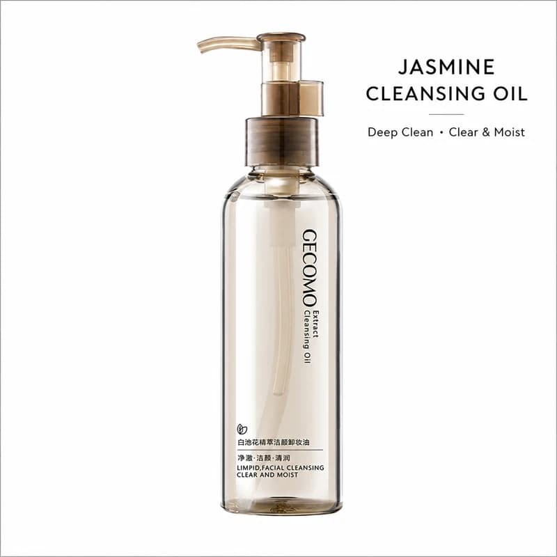 Olio Detergente al Gelsomino Struccante, Pulizia Profonda per Trucco Impermeabile, Detergente Viso Delicato e Idratante per la Cura della Pelle Femminile