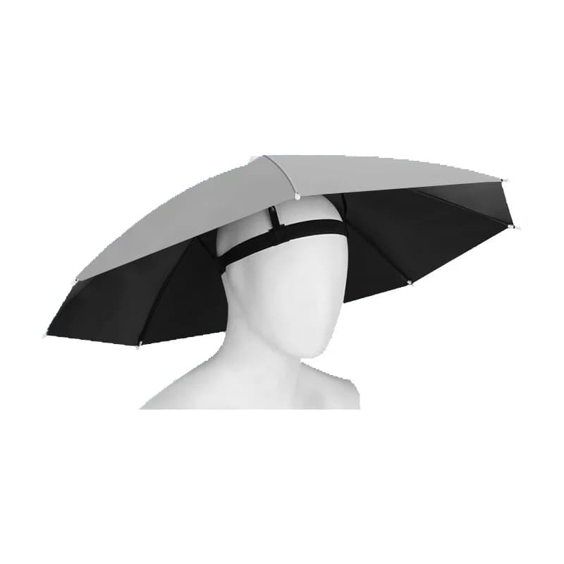 Cappello Ombrello Portatile da Esterno, Impermeabile, Protezione Solare, Universale per Pesca, Campeggio, Spiaggia, Pieghevole