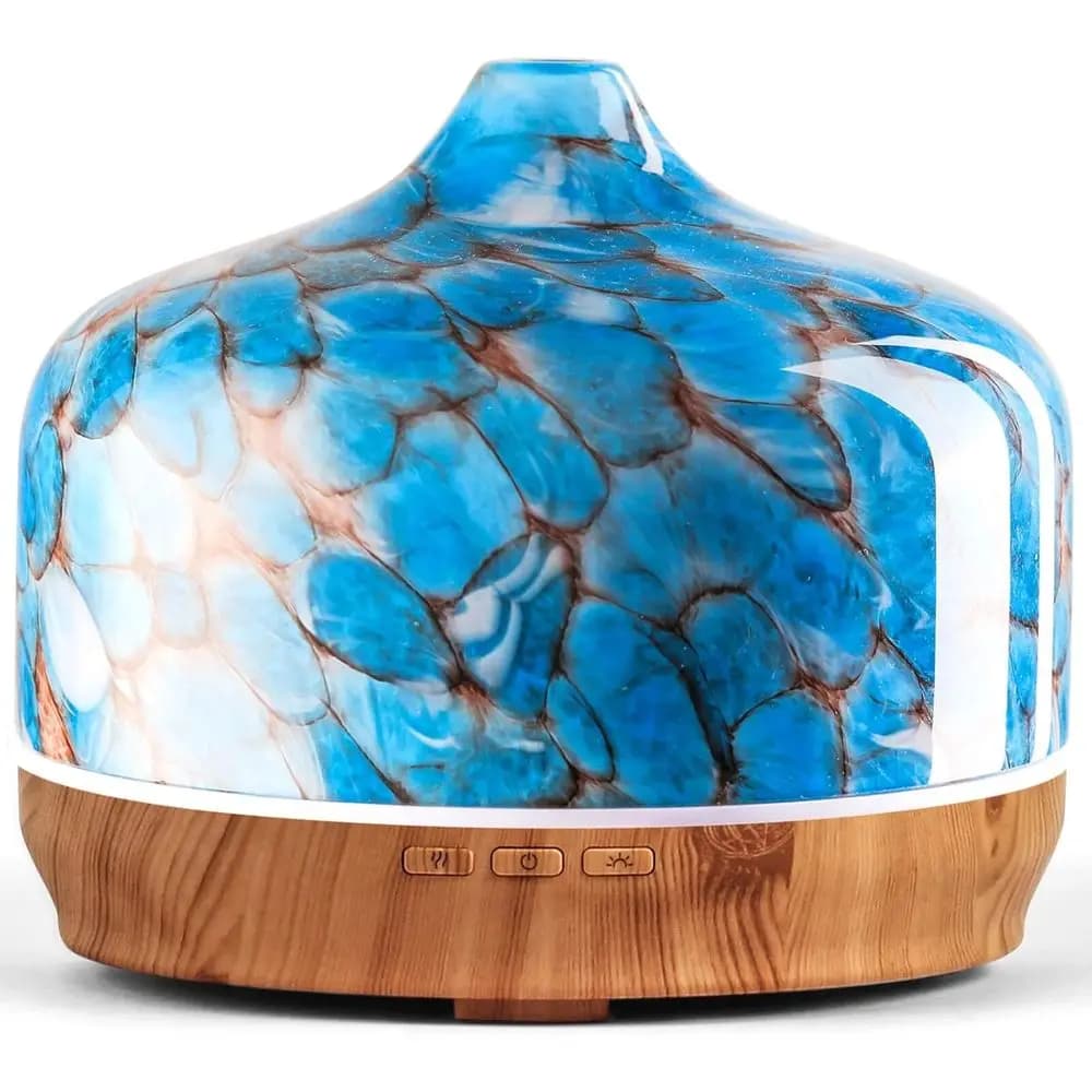 Diffusore di Oli Essenziali in Vetro da 500ml, Umidificatore per Aromaterapia, 15-21 Ore di Autonomia per Diffusori d'Aria, Yoga, Ufficio, Spa e Residenze