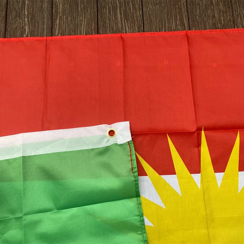 xvggdg 90 * 150 cm Bandiera kurda Bandiera del kurdistan Appesa bandiera kurda in poliestere e Bannes
