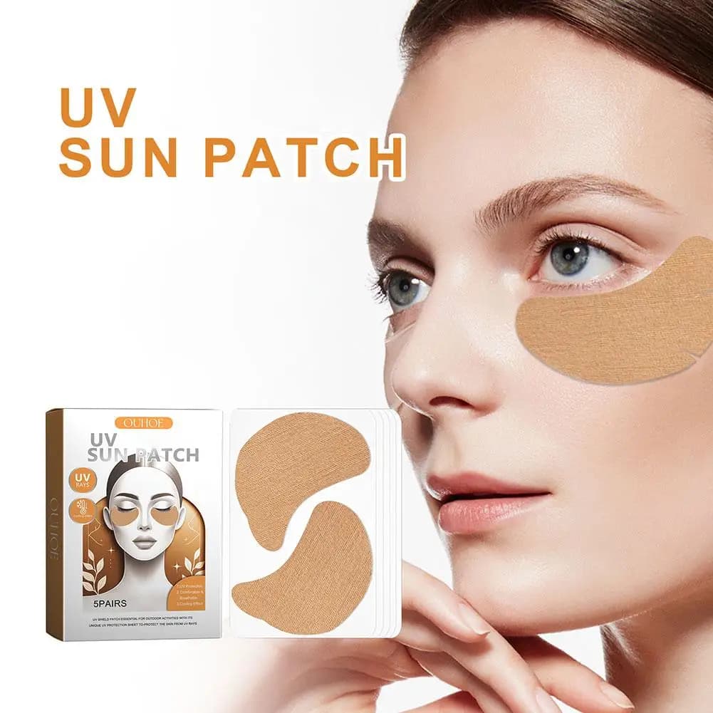 Maschera Protettiva UV per Occhi 5 Paia, Protezione Solare per Sport all'Aperto, Adesivo per la Cura della Pelle, Protezione Viso Anti-Sole Lenitiva per Pesca 2026