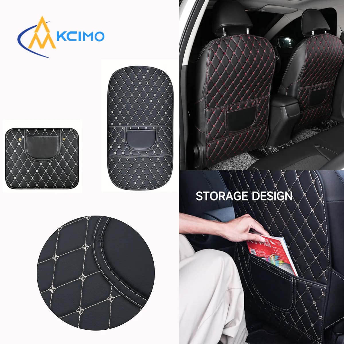Nuovo Coprisedile Posteriore Auto in Pelle PU, Protezione Anti-Graffio per Bambini, Resistente allo Sporco e all'Usura, Accessorio per Interni Auto