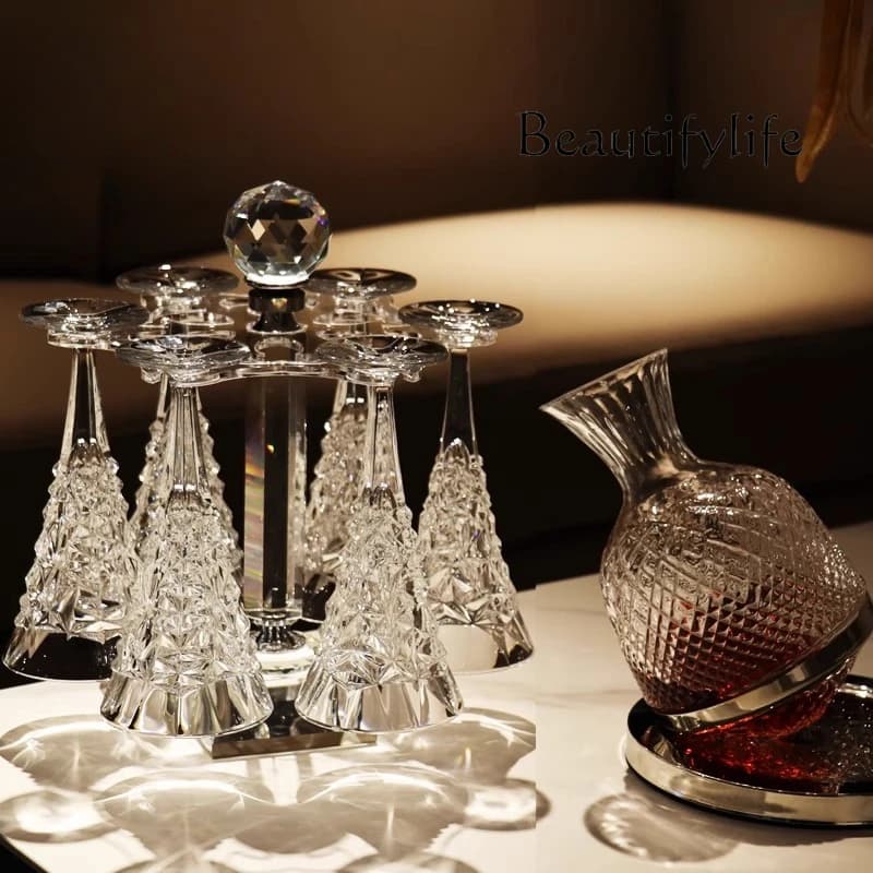 Set decanter per bicchiere da vino classico alto rosso e bianco in vetro di cristallo importato