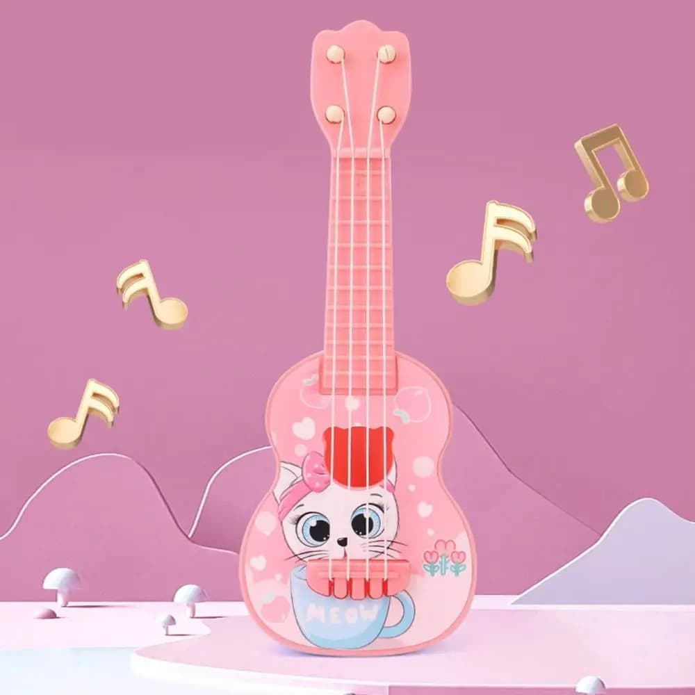 Mini chitarra creativa per bambini, ukulele cartone animato di alta qualità, regalo musicale per principianti