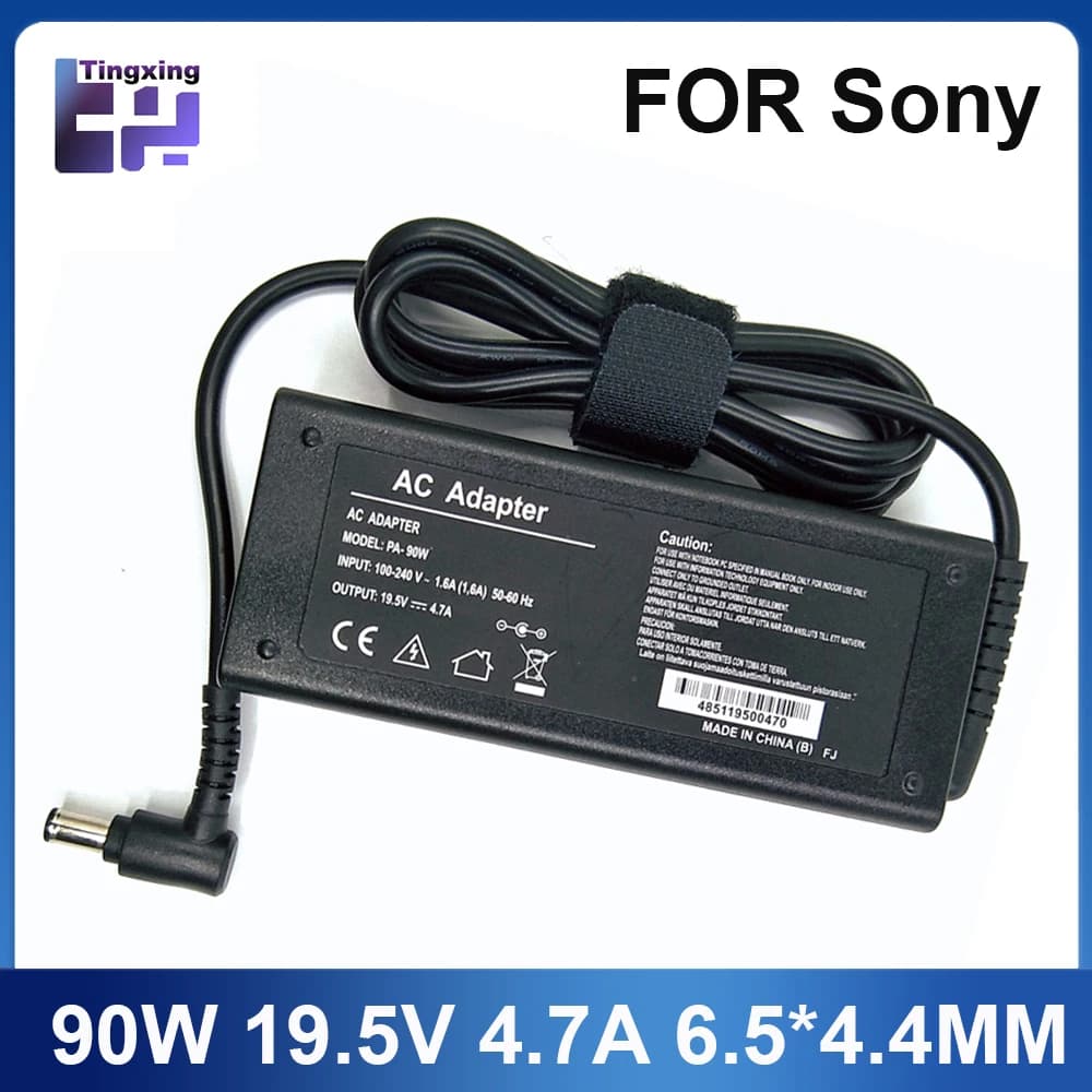 Adattatore per laptop CA per caricabatterie 19,5 V 4,7 A 90 W 6,5 * 4,4 mm per Sony Vaio PCG-61511L VGP-AC19V20 VGP-AC19V29 VGP-AC19V31 VGP-AC19V32 33