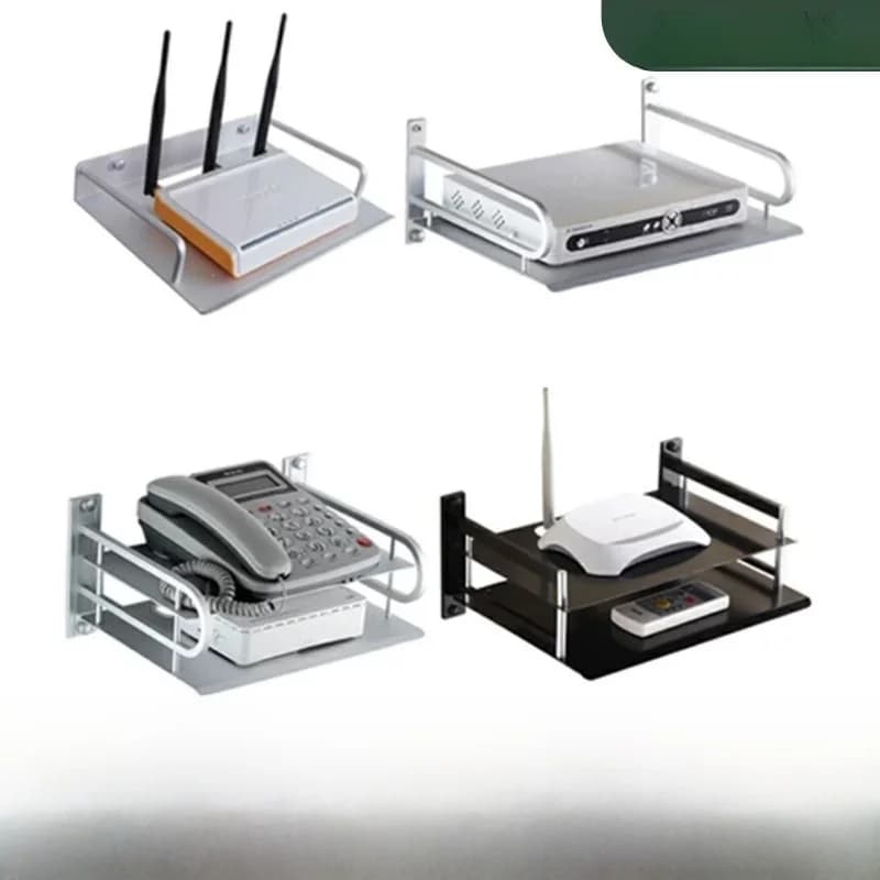 Space Aluminum Router Support, TV Box Door, Projector Support, Digital TV Decoder Accessories, Home Organization Tools