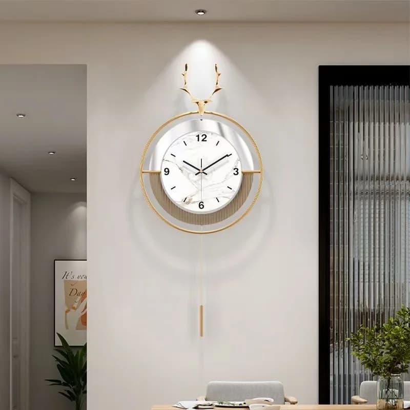 Orologio da Parete Moderno e Semplice 46,5x35 cm per Decorazione Soggiorno, Sala da Pranzo e Ingresso