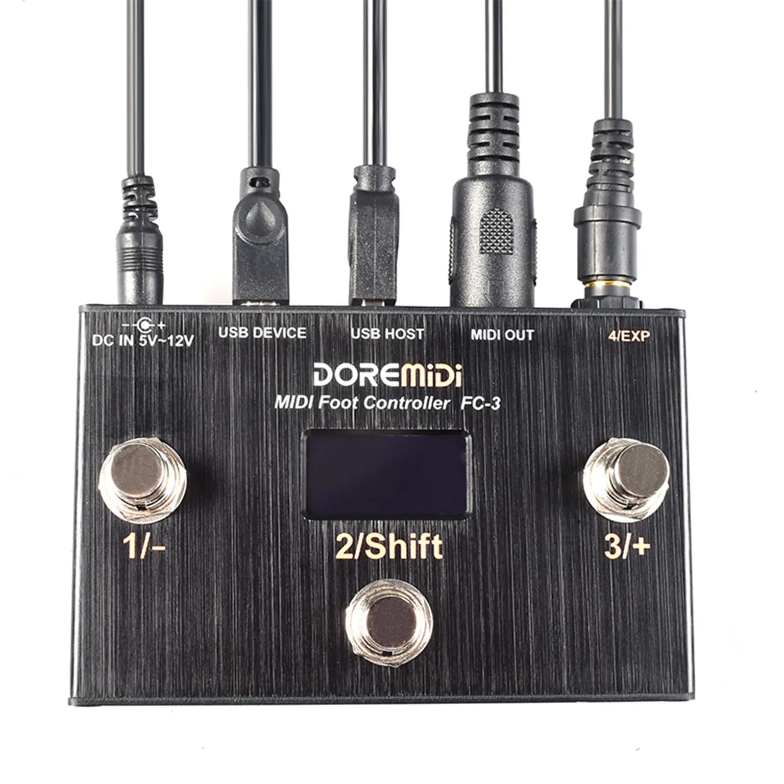 3-pedal Programmable Hub W/usb+din Doremidi Fc-3 Midi Commander, Multi-device Control For Education & Midi Mapping