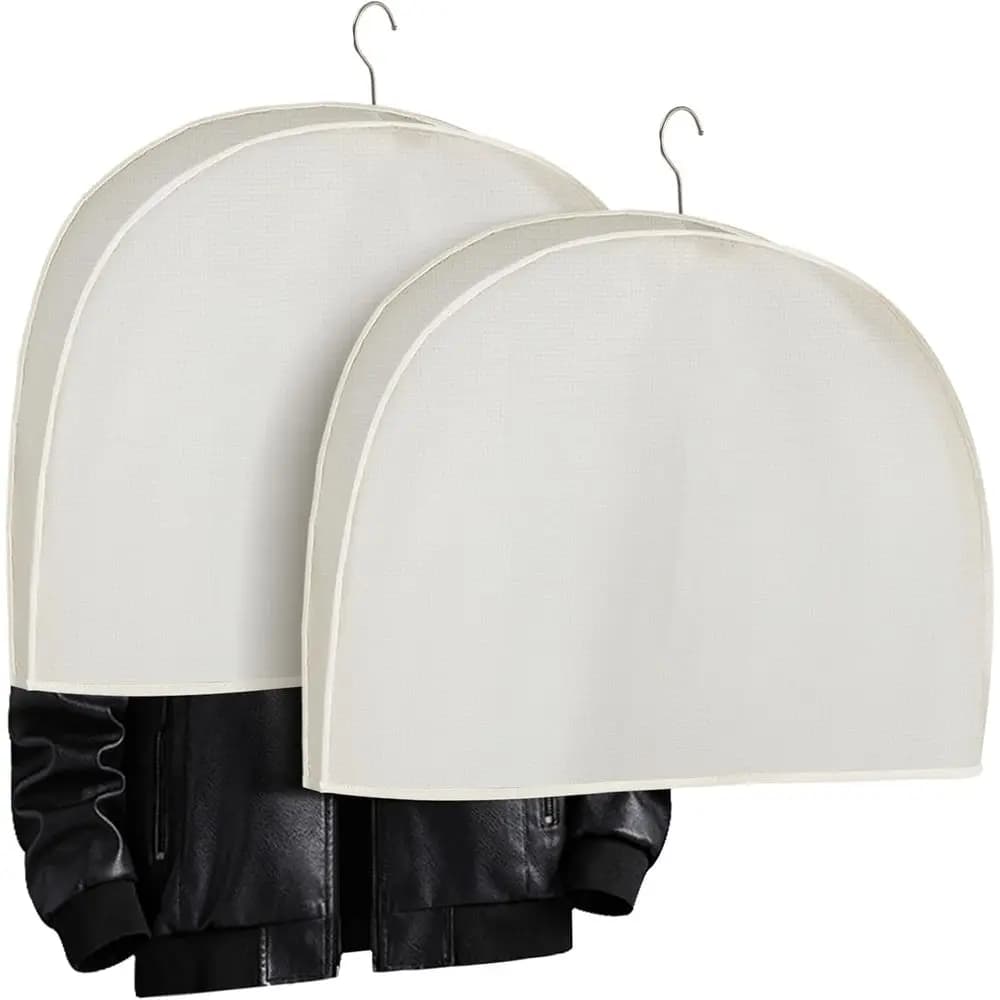 Muslin White Shoulder Protectors for Clothes Hangers, Ideal for Closet Storage and Wardrobe Organization