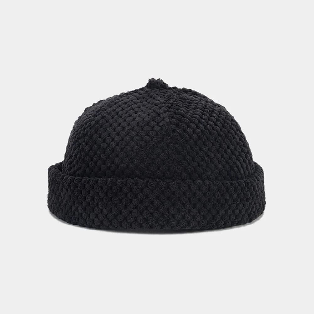 Fashionable hip-hop skull cap Adjustable pumpkin cap in solid color Autumn Winter Homeowner's cap often man