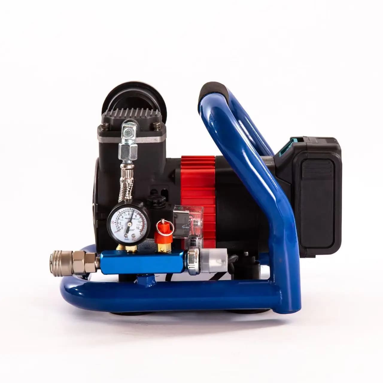 Compressore d'aria ricaricabile, gonfiatore per pneumatici per auto/biciclette, pompa elettrica senza fili, batteria e caricabatterie inclusi