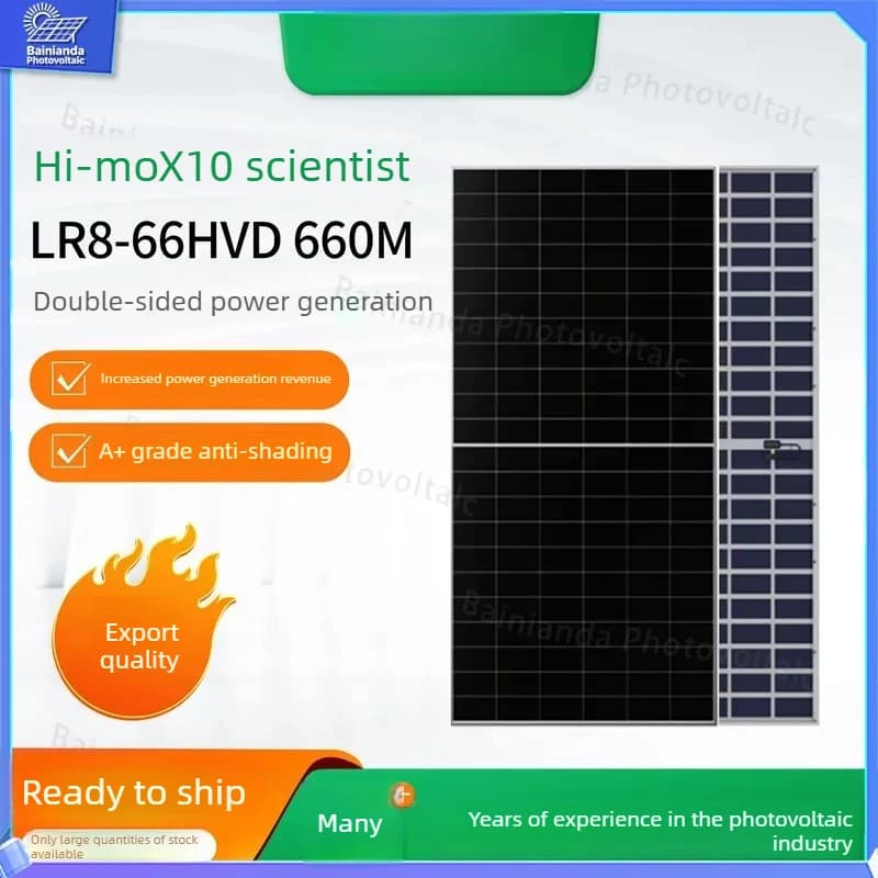 LONGi Hi-MOX10 LR8-66HVD-660M Monocrystalline Solar Panel 660W Photovoltaic Module for Residential Commercial Rooftop Solar