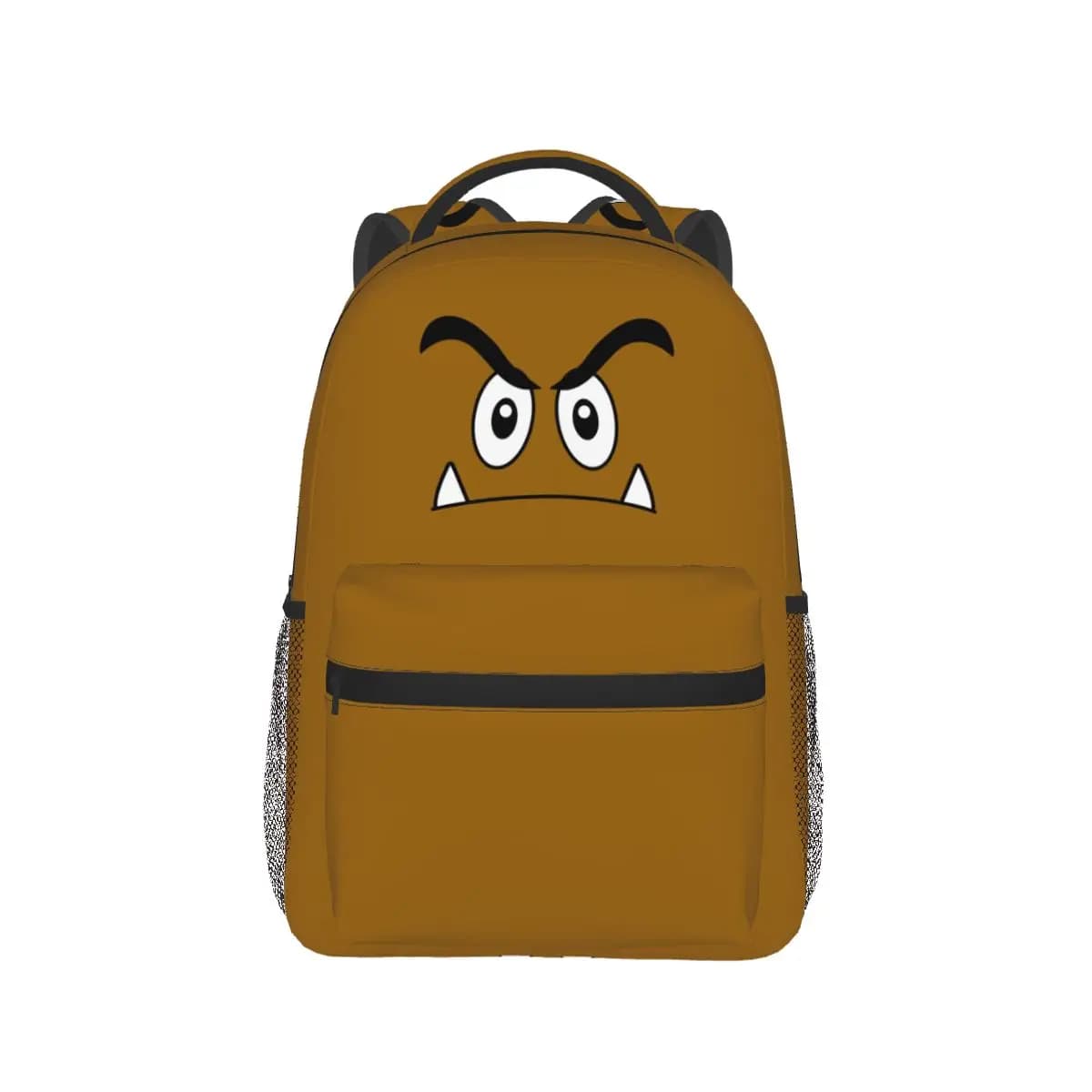 Cartoon Game Brown Goomba Face Backpack Hot Sale Daypack Large Capacity Kids BookBag School Bag Shoulder Bags for Men Women
