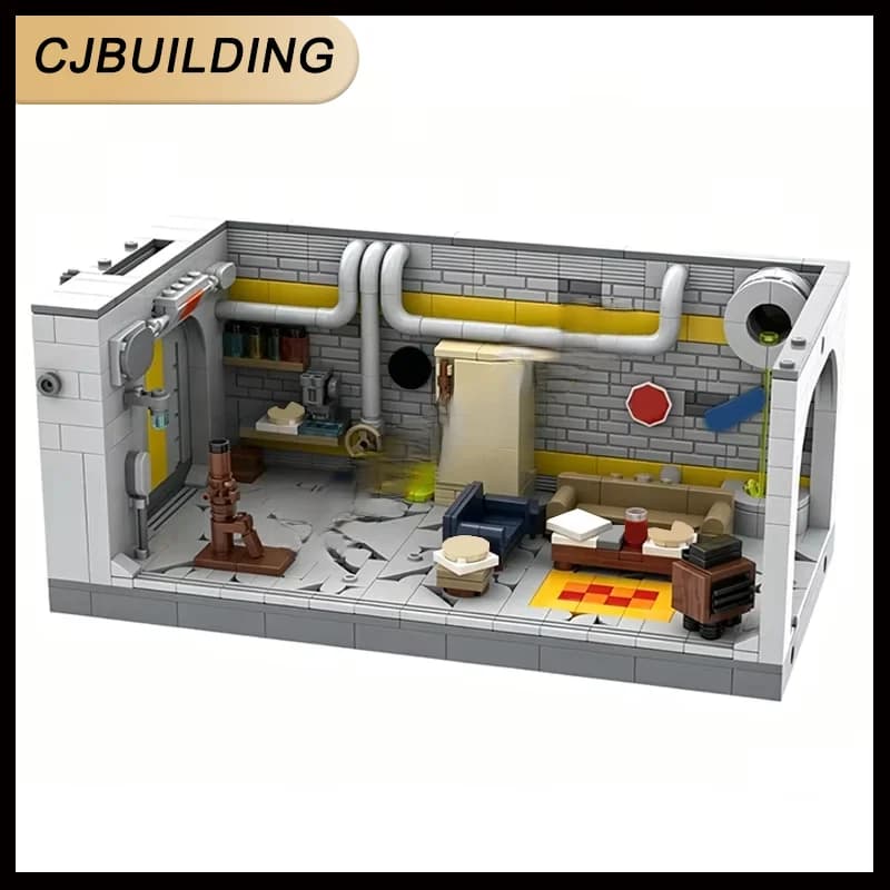 Set di Costruzioni MOC-255087 da 843 Pezzi, Modello di Scena della Stanza Vault 81, Giocattoli da Assemblare, Regalo Creativo per Compleanno