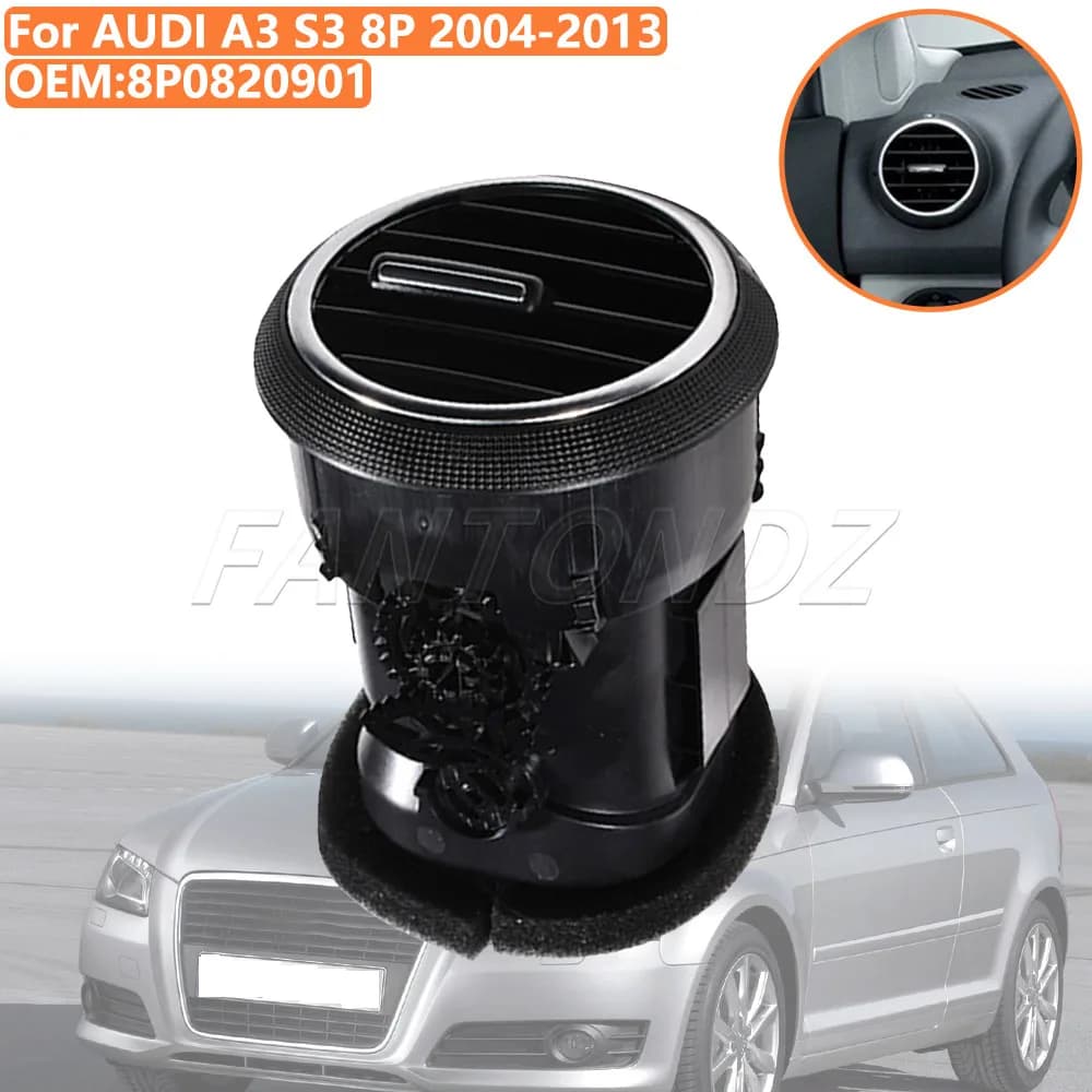 Car Dashboard Front Air Conditioned Loading for Audi A3 S3 8P 2008-2012 8P0820901C Replacement Air Vent 8P0820901 8P0820901A