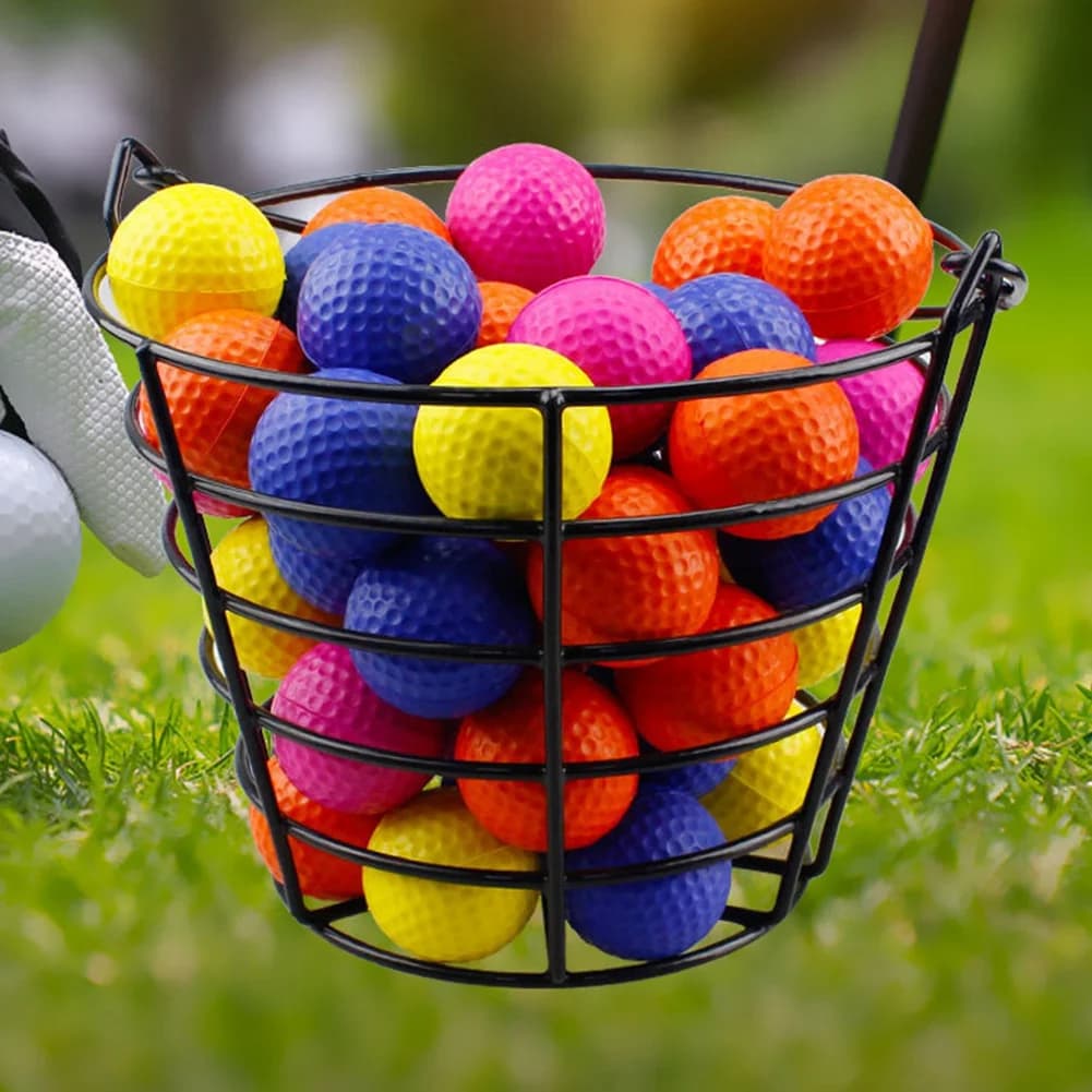 Budget-Friendly Practice Golf Balls Container Basket With Handle Storage Box Hold Up To 50 PCS Golf Balls