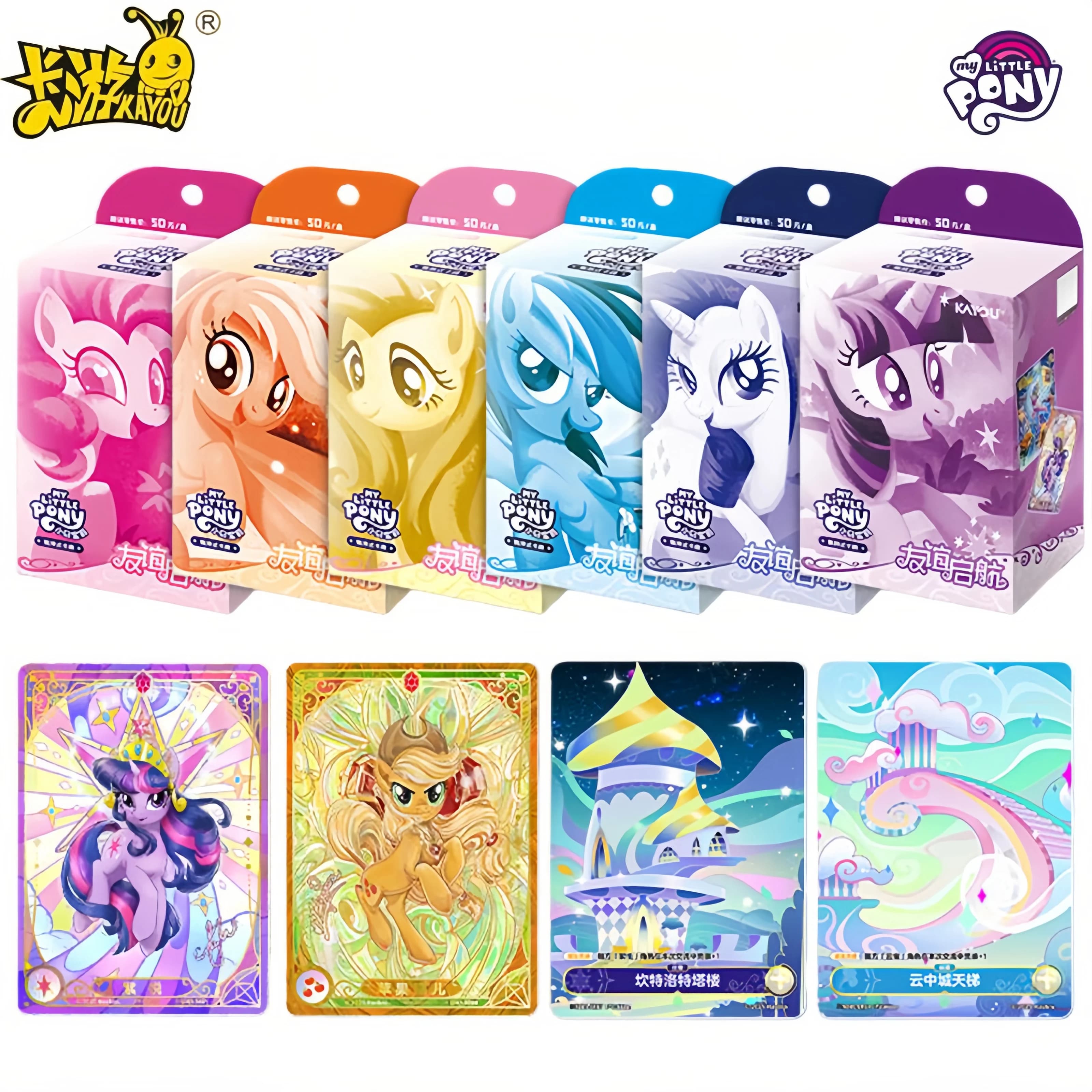 KAYOU Originale My Little Pony TCG Carte Collezionabili Set Amicizia e Navigazione Carte Ufficiali da Gioco di Battaglia Giocattoli Anime Regalo