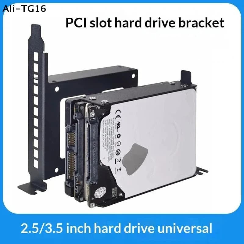 Case per Computer Desktop con Alloggiamento Universale per SSD/HDD, Slot per Scheda PCI, Rack di Espansione Adatto per Hard Disk da 2,5/3,5 Pollici