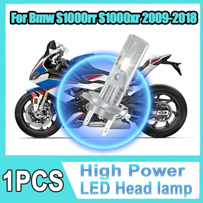 2PCS Canbus No Error Moto Front Light Plug And Play 6000K White H7 LED Motorcycle Headlight For Bmw S1000rr S1000xr 2009-2018